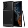 Θήκη Soft TPU Spigen Rugged Armor Samsung G908B Galaxy S22 Ultra 5G Μαύρο