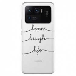 Θήκη TPU inos Xiaomi Mi 11 Ultra Art Theme Love-Laugh-Life