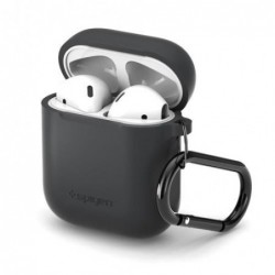 Θήκη Σιλικόνης Spigen Apple AirPods με Γάντζο Ανθρακί