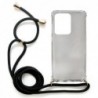 Θήκη TPU Crossbody inos Samsung G988 Galaxy S20 Ultra Shock Proof Smoke με Μαύρο Strap