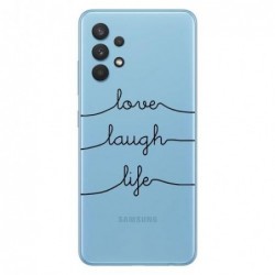 Θήκη TPU inos Samsung A325F Galaxy A32 4G Art Theme Love-Laugh-Life
