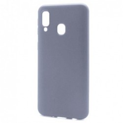 Θήκη Liquid Silicon inos Samsung A405F Galaxy A40 L-Cover Γκρι-Μπλε
