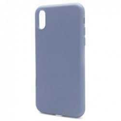 Θήκη Liquid Silicon inos Apple iPhone X/ iPhone XS L-Cover Γκρι-Μπλε