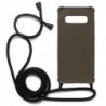 Θήκη TPU Crossbody inos Samsung G975F Galaxy S10 Plus Shock Proof Γκρι με Μαύρο Strap