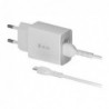 Φορτιστής Ταξιδίου Devia RLC-526 12W με Διπλή Έξοδο USB A & Καλώδιο Lightning EC406 1m Smart Series Λευκό