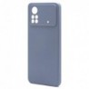 Θήκη Liquid Silicon inos Xiaomi Poco X4 Pro 5G L-Cover Γκρι-Μπλε