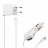 Φορτιστής Αυτ/του inos 1A & Ταξιδίου inos 2.1A Lightning με Έξτρα USB