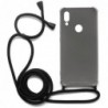 Θήκη TPU Crossbody inos Xiaomi Redmi 7 Shock Proof Γκρι με Μαύρο Strap