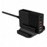 Multi Port Desktop Φορτιστής Ταχείας Φόρτισης Devia με Εξαπλή Έξοδο 4 x USB A & 2 x USB C PD 75W Extreme Speed Series Μαύρο