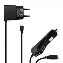 Φορτιστής Αυτ/του inos 1A & Ταξιδίου inos 2.1A Micro USB με Έξτρα USB