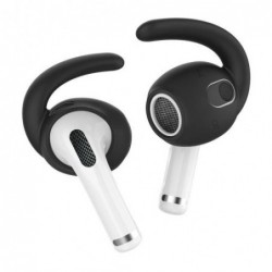 Earhooks Σιλικόνης με Θήκη AhaStyle PT60 Apple Airpods 3 Μαύρο (3 ζεύγη)