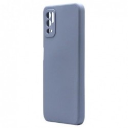 Θήκη Liquid Silicon inos Xiaomi Redmi Note 10 5G L-Cover Γκρι-Μπλε