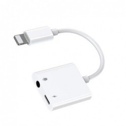 Αντάπτορας Joyroom S-Y105 Lightning Αρσενικό σε 3.5mm Θηλυκό & Lightning Θηλυκό Λευκό