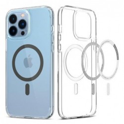 Θήκη TPU & PC Spigen Ultra Hybrid Mag Magsafe Apple iPhone 13 Pro Max Διάφανο-Γκρι