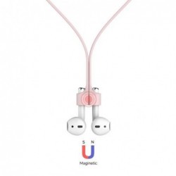 Strap Λαιμού Σιλικόνης AhaStyle PT74 Apple AirPods Magnetic Ροζ