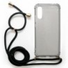 Θήκη TPU Crossbody inos Huawei Y6 (2019) Shock Proof Smoke με Μαύρο Strap