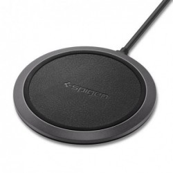 Ασύρματη Βάση Φόρτισης Qi Spigen F308W Leather Designed 10W Μαύρο