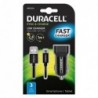 Φορτιστής Αυτοκινήτου Duracell με Έξοδο USB 2.4A & Καλώδιο Micro USB 1m Μαύρο