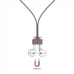 Strap Λαιμού Σιλικόνης AhaStyle PT74 Apple AirPods Magnetic Γκρι