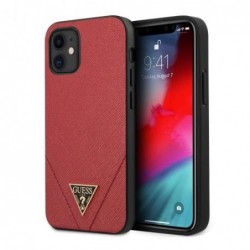 Θήκη Silicon Guess Apple iPhone 12 Mini Saffiano Κόκκινο