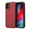 Θήκη Silicon Guess Apple iPhone 12 Mini Saffiano Κόκκινο