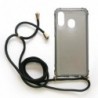 Θήκη TPU Crossbody inos Samsung A405F Galaxy A40 Shock Proof Smoke με Μαύρο Strap