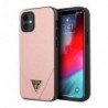 Θήκη Silicon Guess Apple iPhone 12 Mini Saffiano Ροζ
