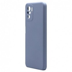 Θήκη Liquid Silicon inos Xiaomi Redmi Note 10/ 10S L-Cover Γκρι-Μπλε