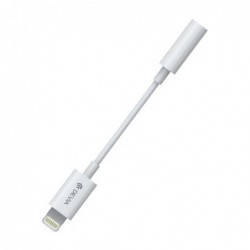 Αντάπτορας Devia EC090 Lightning Αρσενικό σε 3.5mm Θηλυκό για Μουσική Smart Series 0.15m Λευκό