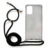 Θήκη TPU Crossbody inos Samsung G985 Galaxy S20 Plus Shock Proof Smoke με Μαύρο Strap