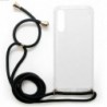 Θήκη TPU Crossbody inos Huawei Y6 (2019) Shock Proof Διάφανο με Μαύρο Strap