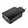 Φορτιστής Ταξιδίου inos με Διπλή Έξοδο USB Α 17W (1x12W & 1x5W) Μαύρο
