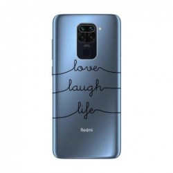 Θήκη TPU inos Xiaomi Redmi Note 9 Art Theme Love-Laugh-Life