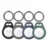 Silicone Loop - Μπρελόκ AhaStyle PT155 για Apple AirTag 1 τεμ Μαύρο & 1 τεμ Γκρι & 1 τεμ Μπλε & 1 τεμ Πράσινο