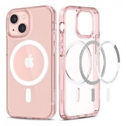 Θήκη TPU & PC Spigen Ultra Hybrid Mag Magsafe Apple iPhone 13 Διάφανο-Ροζ
