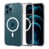 Θήκη TPU & PC Spigen Ultra Hybrid Mag Magsafe Apple iPhone 12/ 12 Pro Διάφανο-Λευκό