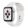 Apple Watch SE GPS 40mm Ασημί με Sport Band Λευκό