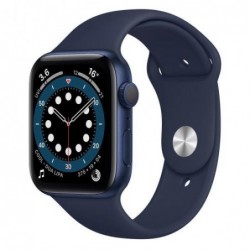 Apple Watch Series 6 GPS 44mm Μπλε με Sport Band Σκούρο Μπλε