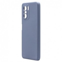 Θήκη Liquid Silicon inos Xiaomi Poco F3/ Mi 11i L-Cover Γκρι-Μπλε