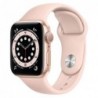 Apple Watch Series 6 GPS Aluminum 40mm Χρυσό με Sport Band Ροζ