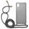 Θήκη TPU Crossbody inos Xiaomi Redmi 7A Shock Proof Smoke με Γκρι Strap