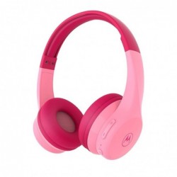 Bluetooth Ακουστικά Stereo Motorola Kids JR300 V5.0 Ροζ On-ear  με Μικρόφωνο, Πλήκτρα Ελέγχου, Καλώδιο 3,5mm και Εξτρα Υποδοχή Α