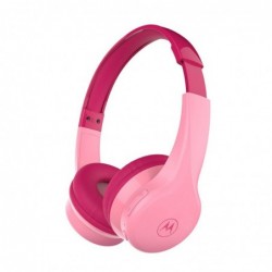 Bluetooth Ακουστικά Stereo Motorola Kids JR300 V5.0 Ροζ On-ear  με Μικρόφωνο, Πλήκτρα Ελέγχου, Καλώδιο 3,5mm και Εξτρα Υποδοχή Α