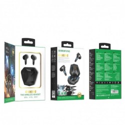 True Wireless Hands Free Borofone BE53 Graceful Gaming Headset V5.0 Μαύρα με Πλήκτρο Αφής και Εναλλαγή Master/Slave