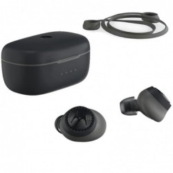 Bluetooth Hands Free Motorola Vervebuds 200 SH036 In-ear TWS IPX5 με Πλήκτρα Αφής Μαύρο Συμβατά με Alexa, Siri και Google Assist