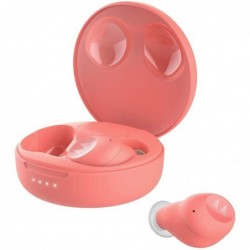 Bluetooth Hands Free Motorola Vervebuds 250 In-ear TWS IPX5 με Ασύρματη Φόρτιση Κοραλί Συμβατά με Alexa, Siri και Google Assista