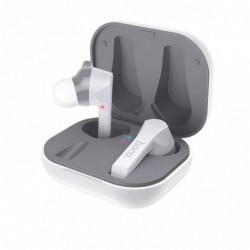 Wireless Hands Free Hoco ES34 Pleasure V5.0 Λευκά με Πλήκτρο Αφής, Εναλλαγή Master/Slave και Συμβατότητα με Siri / Google Assist
