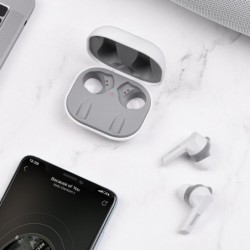 Wireless Hands Free Hoco ES34 Pleasure V5.0 Λευκά με Πλήκτρο Αφής, Εναλλαγή Master/Slave και Συμβατότητα με Siri / Google Assist