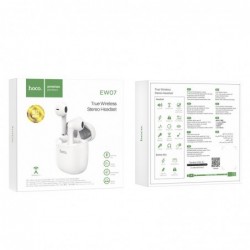 Wireless Hands Free Hoco EW07 Leader TWS V5.1 Εναλλαγή Master/Slave και Συμβατότητα με Siri / Google Assistant Λευκό