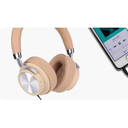 Wireless Ακουστικά Stereo Lenovo HD800 V5.0 με Μικρόφωνο, AUX, Πλήκτρα Ελέγχου & Χρόνο Αναπαραγωγής 300 ώρες Χρυσό